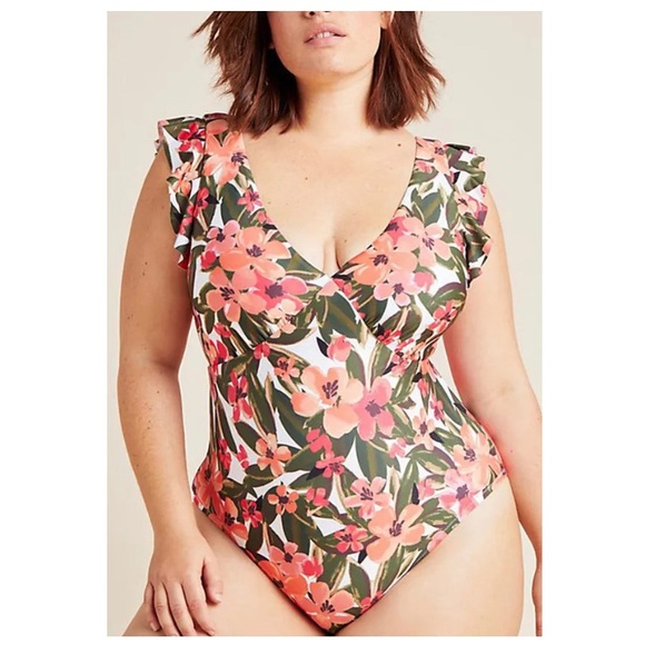 Anthropologie Other - NWT Anthro Plus Size Floral One Piece Swimsuit